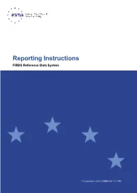 FIRDS Reference Data Reporting Instructions