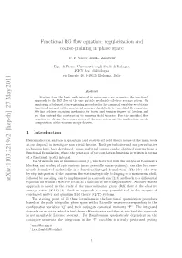 Functional RG Flow Equation: Regularization and Coarse-Graining