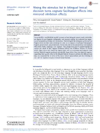 Mixing the Stimulus List in Bilingual Lexical Decision Turns Cognate