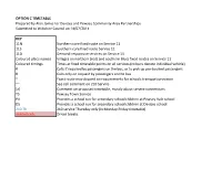 OPTION C TIMETABLE Prepared by Alan James for Devizes and Pewsey Community Area Partnerships Submitted to Wiltshire Council on 14/07/2014
