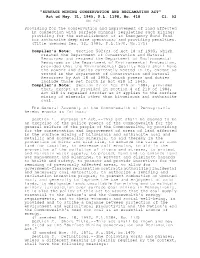 "SURFACE MINING CONSERVATION and RECLAMATION ACT" Cl. 52