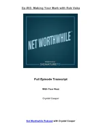 Full Episode Transcript