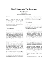Gconf: Manageable User Preferences
