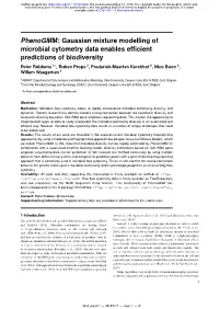 Gaussian Mixture Modelling of Microbial Cytometry Data