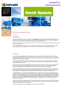 Infratil Monthly Operational Report Introduction Trustpower