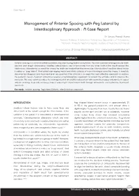 Management of Anterior Spacing with Peg Lateral by Interdisciplinary Approach : a Case Report