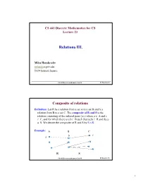 Relations III