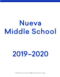 Nueva Middle School 2019–2020