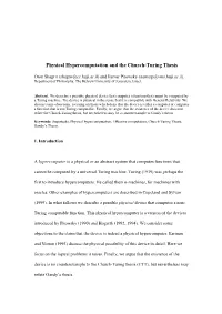 Physical Hypercomputation and the Church-Turing Thesis