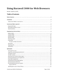 Using Kurzweil 3000 for Web Browsers