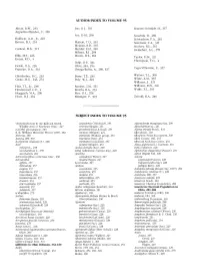 Author Index and Subject Index to Volume 95