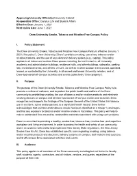 Campus Life and Student Affairs Effective Date: January 1, 2021 Next Review Date: June 1, 2021