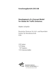Development of a Forecast Model for Global Air Traffic Emissions
