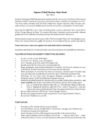 Eugene O'neill Review: Style Sheet