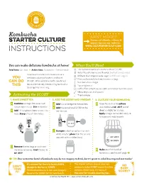 Instructions for Making Kombucha