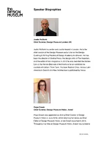 Speaker Biographies