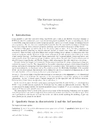 The Kervaire Invariant