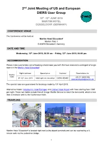 2Nd Joint Meeting of US and European DIERS User Group
