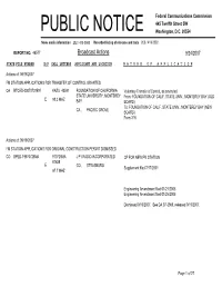 Broadcast Actions 9/24/2007