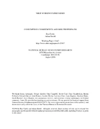 Consumption Commitments and Risk Preferences