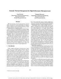 Dynamic Thermal Management for High-Performance Microprocessors