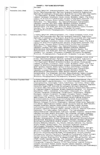 EXHIBIT a – TEST NAME DESCRIPTIONS Item Test Name Description No