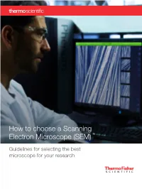 How to Choose a Scanning Electron Microscope (SEM)