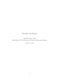 Nietzsche on Memory