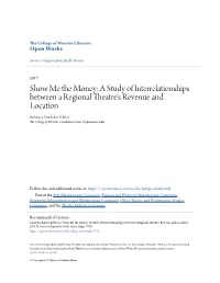 A Study of Interrelationships Between a Regional Theatre's Revenue and Location Rebecca Snedeker-Meier the College of Wooster, Rsnedeker-Meier17@Wooster.Edu