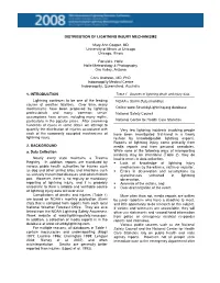 Distribution of Lightning Injury Mechanisms