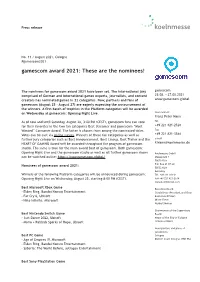 Gamescom Award 2021: These Are the Nominees!