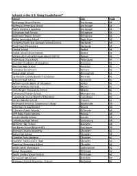 List of US Schools