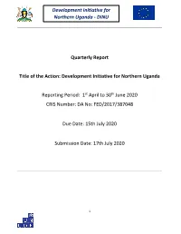 UNCDF – DINU Quarterly Progress Report – April June 2020 EU