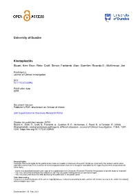 University of Dundee Kinetoplastids Stuart