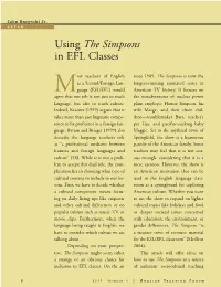 Using the Simpsons in EFL Classes