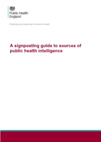 A Signposting Guide to Sources of Public Health Intelligence