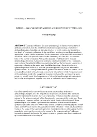 Forthcoming in Erkenntnis INTERNALISM AND