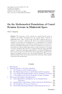 On the Mathematical Foundations of Causal Fermion Systems in Minkowski Space