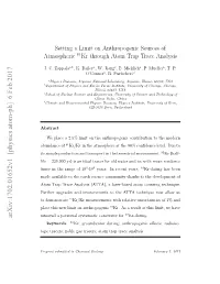 Setting a Limit on Anthropogenic Sources of Atmospheric 81Kr Through Atom Trap Trace Analysis