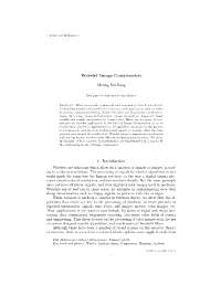 Wavelet Image Compression