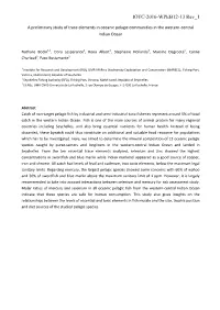 A Preliminary Study of Trace Elements in Oceanic Pelagic Communities in the Western-Central Indian Ocean