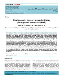 Challenges in Conserving and Utilizing Plant Genetic Resources (PGR)