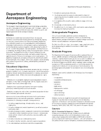 Department of Aerospace Engineering 1