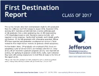First Destination Report CLASS of 2017