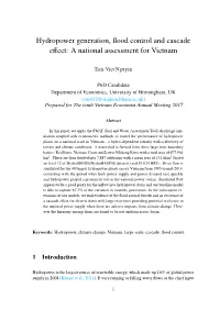 Hydropower Generation, Flood Control and Cascade Effect: a National