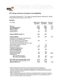 RTL Group Continues to Improve Its Profitability
