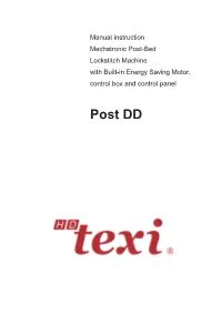 Texi Post DD – Manual Instruction