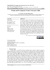 Design and Development of Smart Emergency Light
