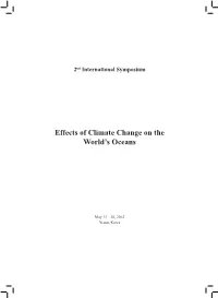 Effects of Climate Change on the World's Oceans