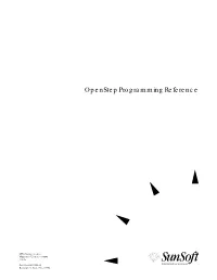 Openstep Programming Reference